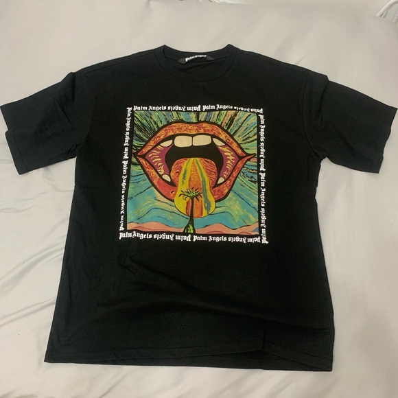 Palm Angels Artistic Black T-Shirt - Picture 1 of 4